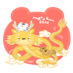 美吉熊爆爆熊2024年好運龍來LINE貼圖