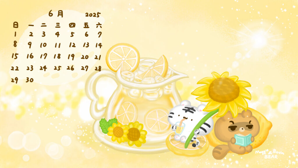 美吉熊與爆爆熊2025年6月桌布