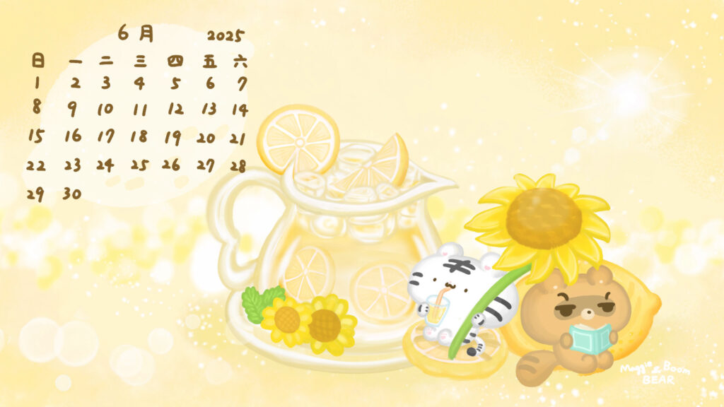 美吉熊與爆爆熊2025年6月桌布