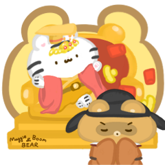 美吉熊爆爆熊古風宮鬥LINE貼圖