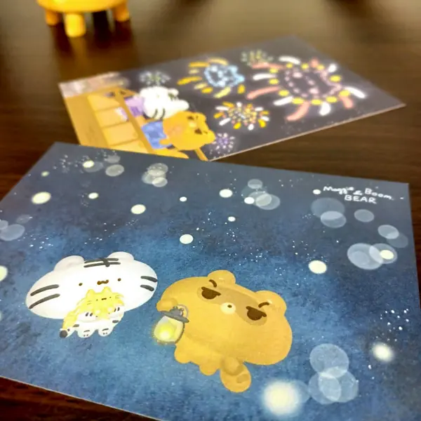 美吉熊爆爆熊四季系列明信片