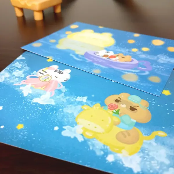 美吉熊爆爆熊七夕情人節系列明信片