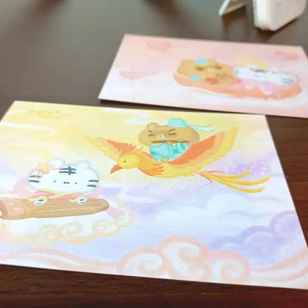 美吉熊爆爆熊七夕情人節系列明信片