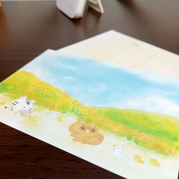 美吉熊爆爆熊田園風光系列明信片