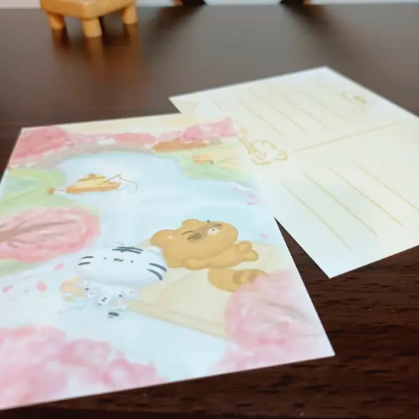 美吉熊爆爆熊田園風光系列明信片