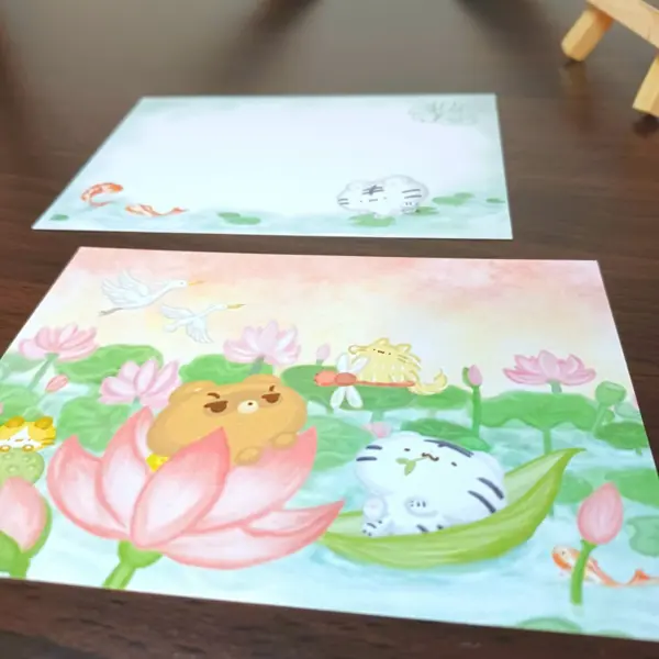 美吉熊爆爆熊田園風光系列明信片