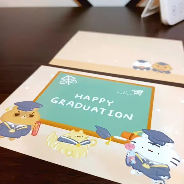 美吉熊爆爆熊畢業系列明信片