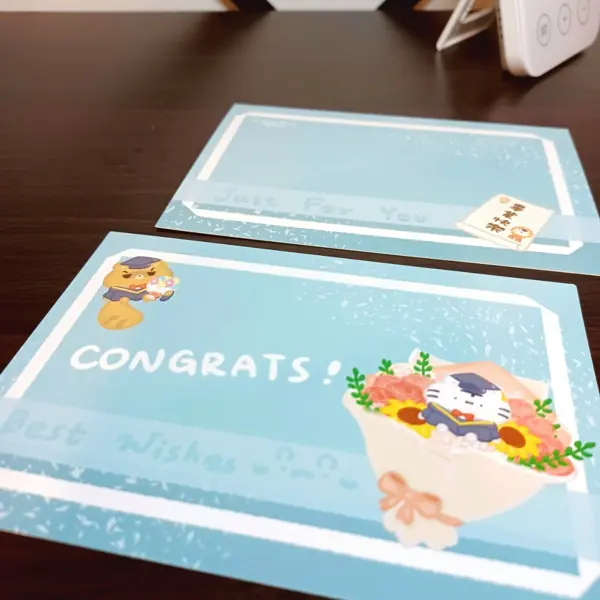 美吉熊爆爆熊畢業系列明信片