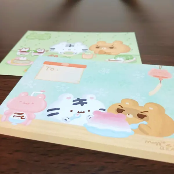 美吉熊爆爆熊美食系列明信片