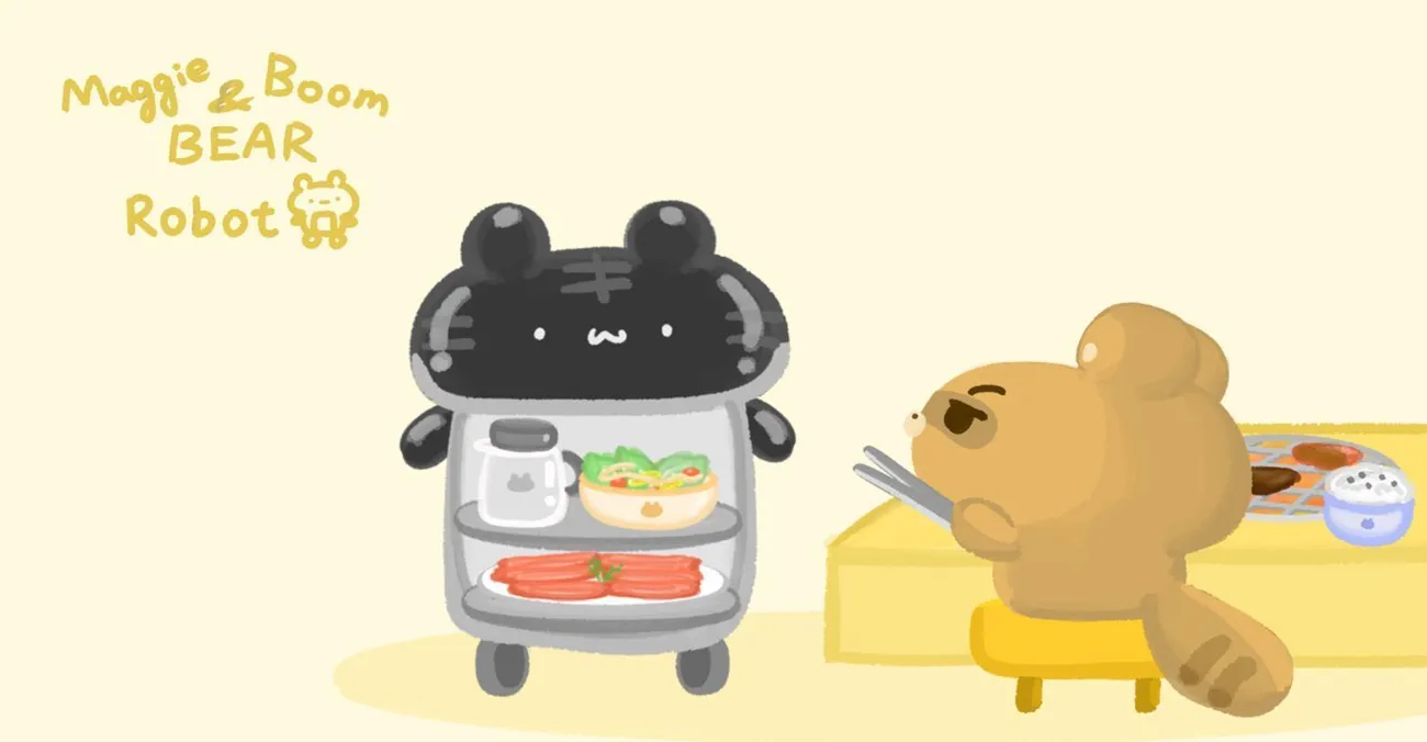 美吉熊與爆爆熊故事集：送餐機器人