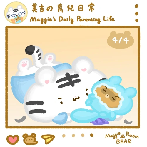 父親節可愛小插畫：美吉的育兒日記