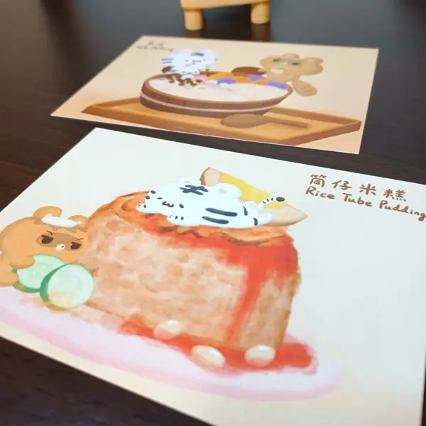 美吉熊爆爆熊美食系列明信片