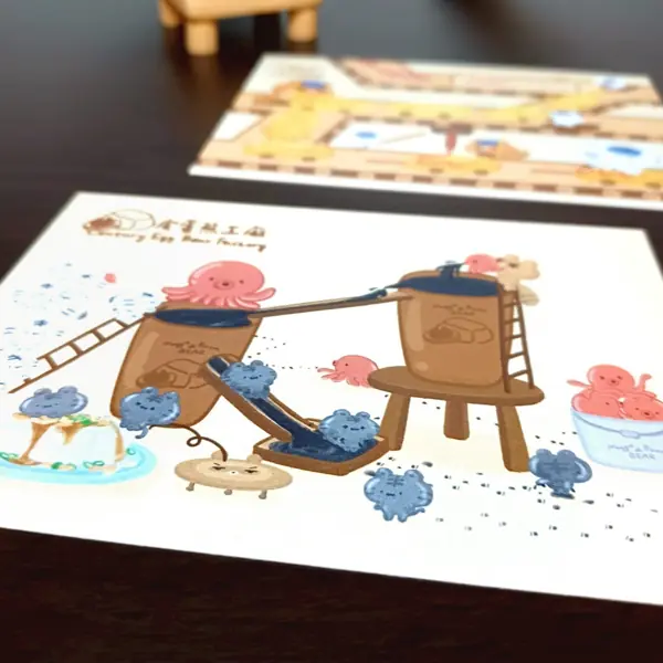 美吉熊爆爆熊美食系列明信片