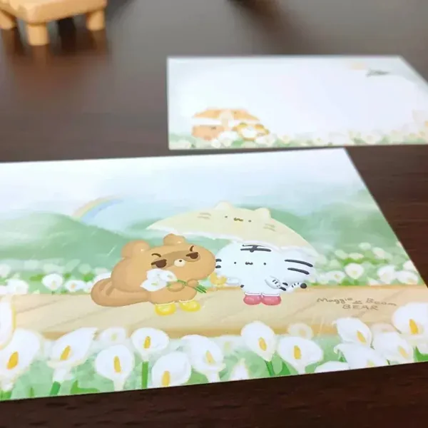 美吉熊爆爆熊四季系列明信片