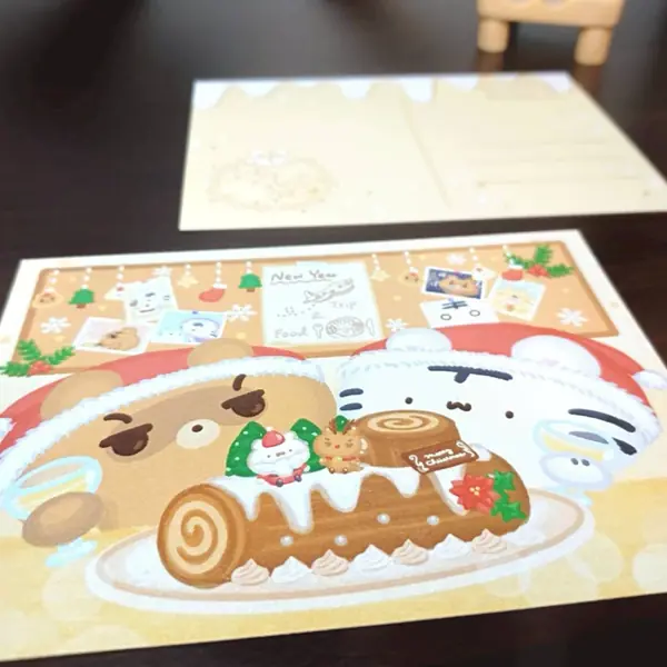 美吉熊爆爆熊聖誕系列明信片