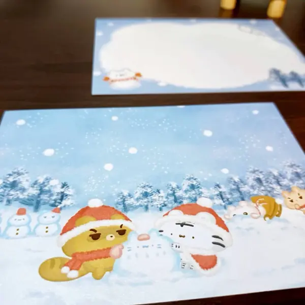 美吉熊爆爆熊聖誕系列明信片