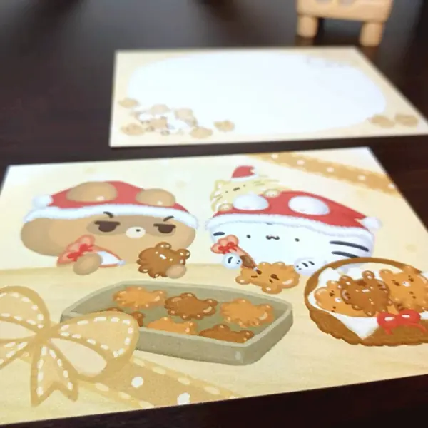 美吉熊爆爆熊聖誕系列明信片