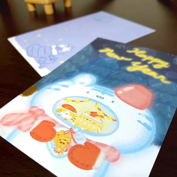 美吉熊爆爆熊聖誕系列明信片