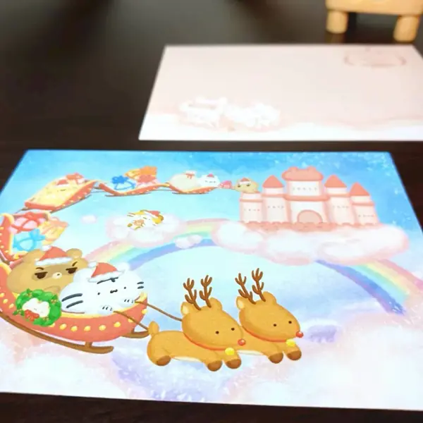 美吉熊爆爆熊聖誕系列明信片