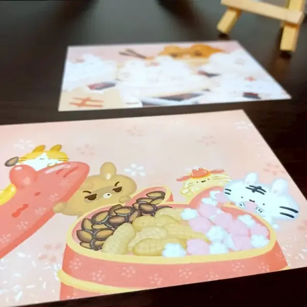 美吉熊爆爆熊美食系列明信片