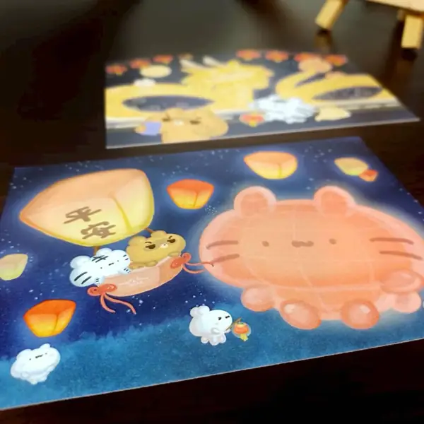 美吉熊爆爆熊四季系列明信片