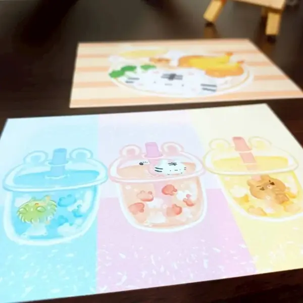 美吉熊爆爆熊美食系列明信片